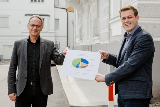 LAV-Obmann Bgm. Roland Wohlmuth und Landesrat Stefan Kaineder präsentierten heute die Bioabfallanalyse