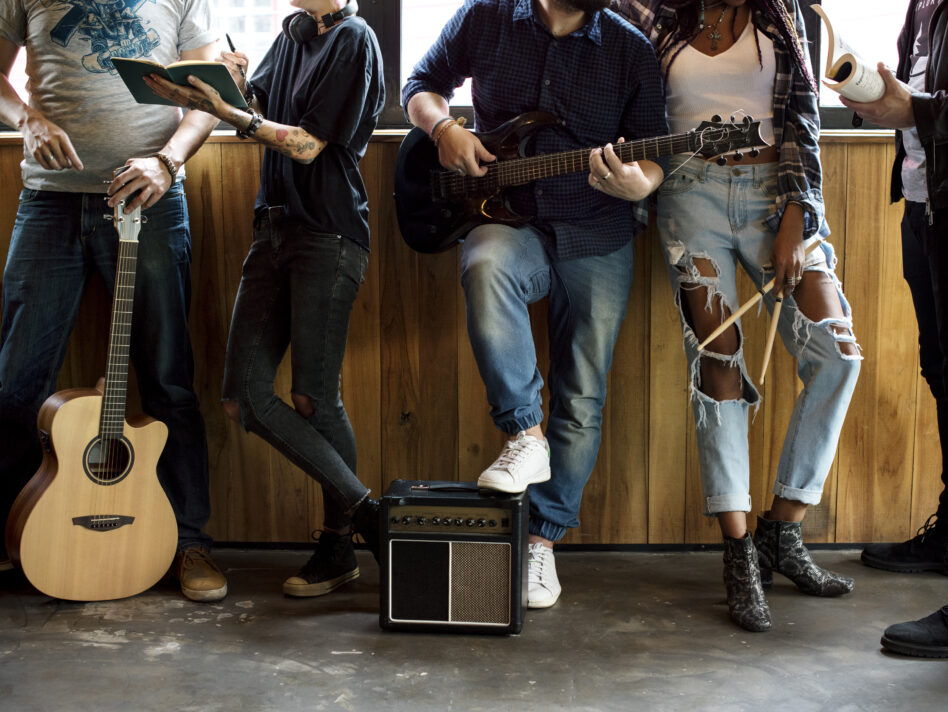 Music Band Rehearsal Friendship Together