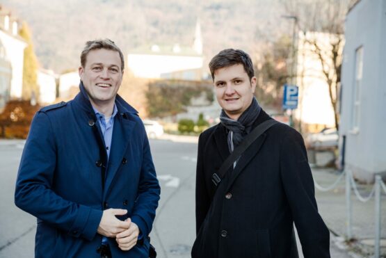 Landesrat Stefan Kaineder mit Stadtrat Martin Schott beim Antrittsbesuch in Bad Ischl