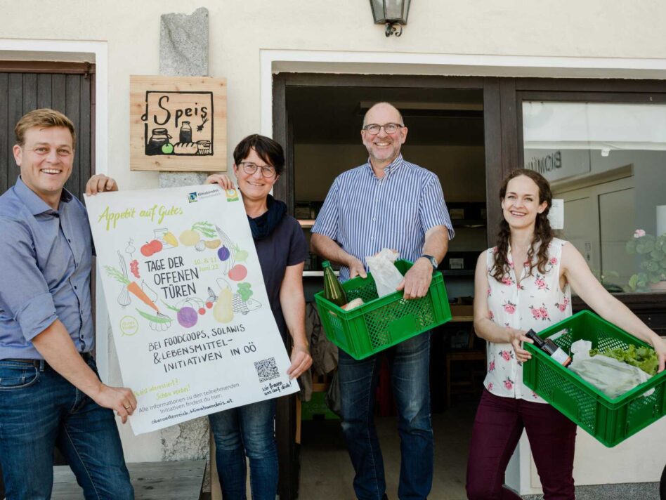 Landesrat Stefan Kaineder besucht die FoodCoop in Andorf