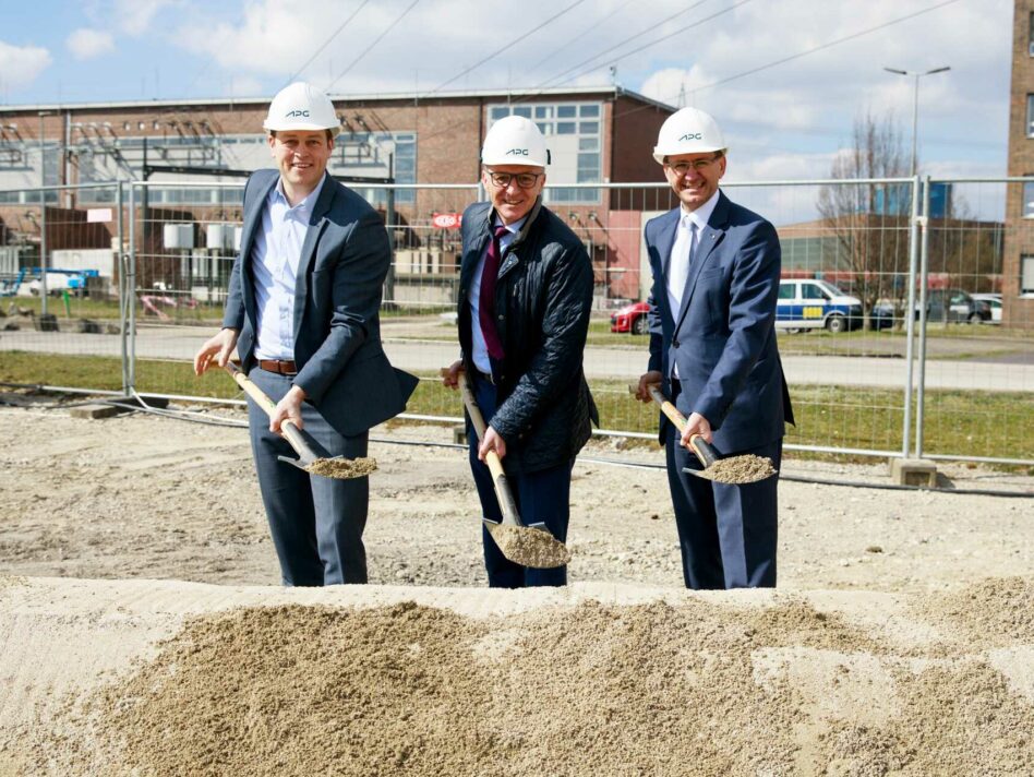 Umwelt- und Klima-Landesrat Stefan Kaineder, Gerhard Christiner (Technischer Vorstand APG) und Wirtschafts- und Energie-Landesrat Markus Achleitner.