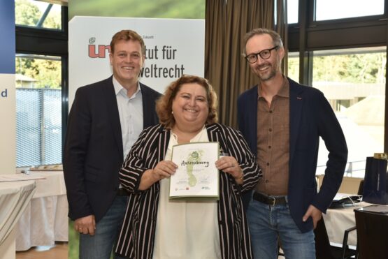Umwelt- und Klima-Landesrat Stefan Kaineder, Univ.-Prof.in Mag.a Dr.in Erika Wagner und Klimabündnis-Geschäftsführer Mag. Norbert Rainer.