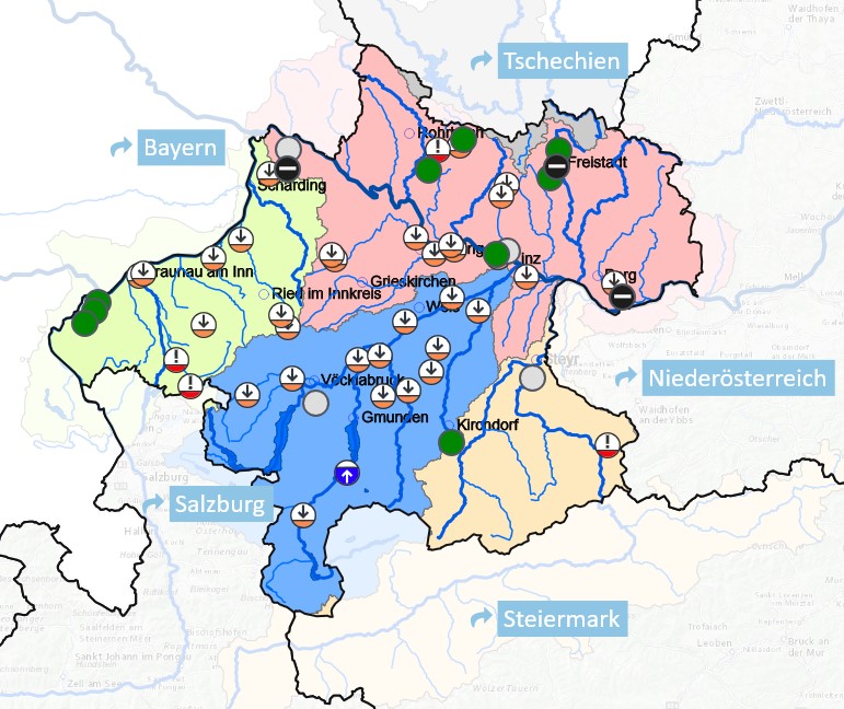 Aktuell werden in Oberösterreich für diese Jahreszeit ungewohnt niedrige Grundwasserstände gemessen.